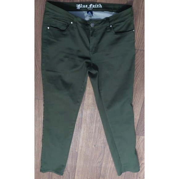 Blue Faith Women Jeans Size 10 Green - Picture 2 of 10